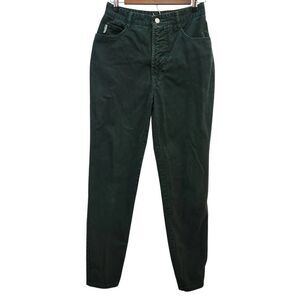 Vintage Bongo hunter green jeans ankle taper 100% cotton USA size 9 mom highrise